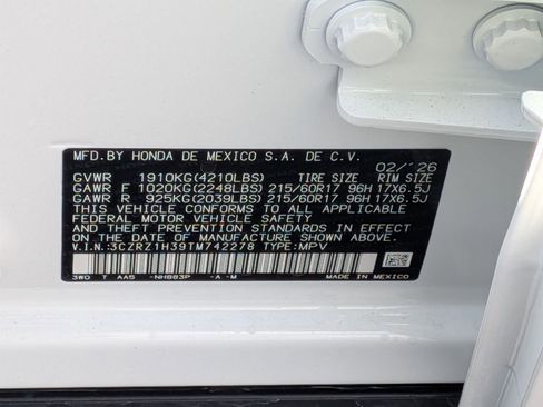 New 2026 Honda HR-V LX image 35