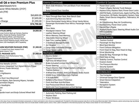 Certified 2025 Audi Q6 e-tron Premium Plus w/ Premium Plus image 34
