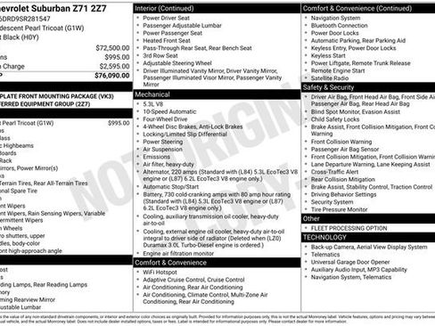 Used 2025 Chevrolet Suburban Z71 AWD/4WD image 20