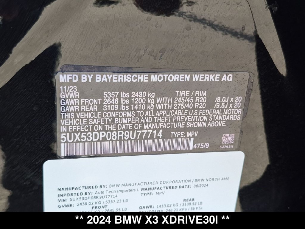 Used 2024 BMW X3 xDrive30i AWD/4WD image 35