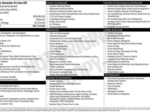 Certified 2023 Kia Sorento X-Line EX AWD/4WD image 38