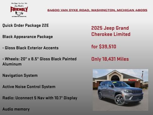 Used 2025 Jeep Grand Cherokee Limited w/ Black Appearance Package image 5