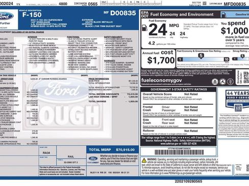 Certified 2021 Ford F150 Lariat w/ Equipment Group 502A High AWD/4WD image 3