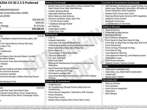 Used 2023 MAZDA CX-30 AWD 2.5 S w/ Preferred Package image 38