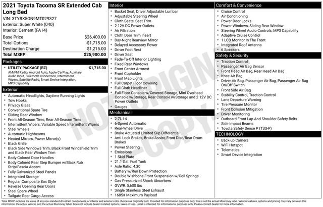 Used 2021 Toyota Tacoma SR RWD image 6