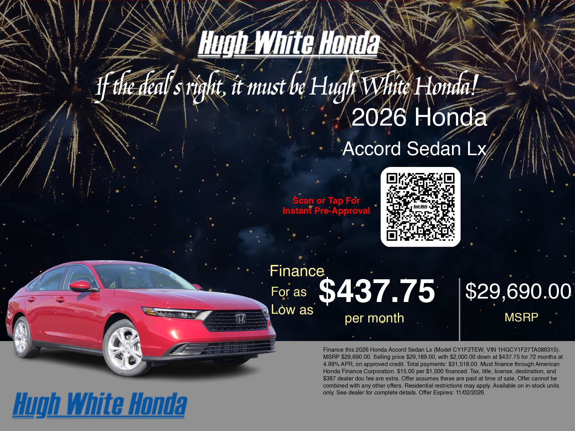 New 2026 Honda Accord LX image 9
