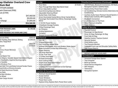 Used 2023 Jeep Gladiator Overland w/ Trailer Tow Package AWD/4WD image 39