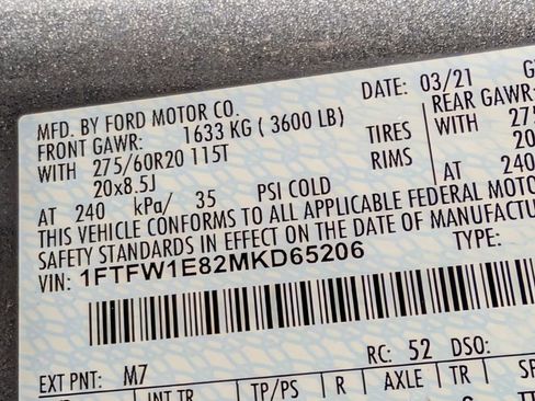 Certified 2021 Ford F150 Lariat w/ Equipment Group 502A High AWD/4WD image 26
