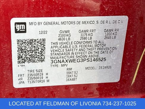 Certified 2023 Chevrolet Equinox RS w/ LPO, Floor Liner Package AWD/4WD image 33