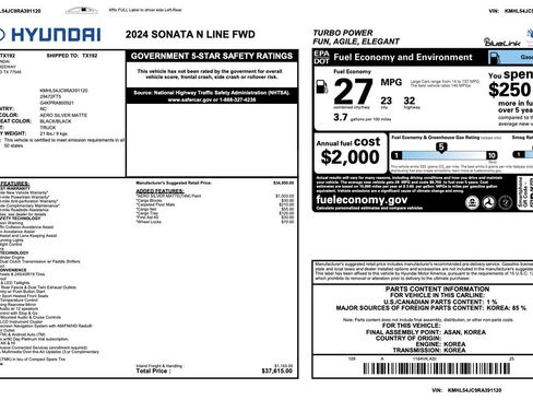 Used 2024 Hyundai Sonata N Line FWD image 3