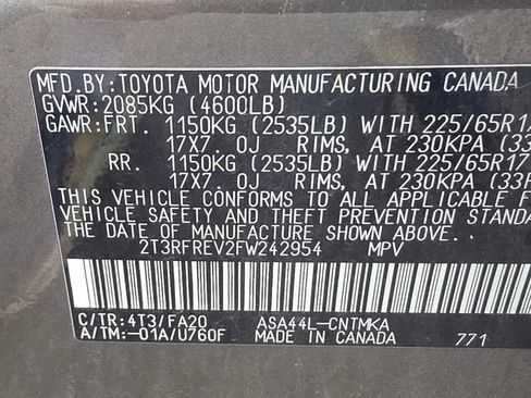 Used 2015 Toyota RAV4 XLE AWD/4WD image 15