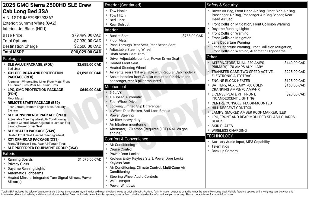 Used 2025 GMC Sierra 2500 SLE w/ SLE Value Package; AWD/4WD image 26