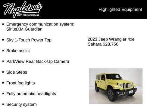 Used 2023 Jeep Wrangler Unlimited Sahara w/ Cold Weather Group AWD/4WD image 16