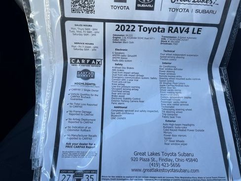 Used 2022 Toyota RAV4 LE FWD image 27