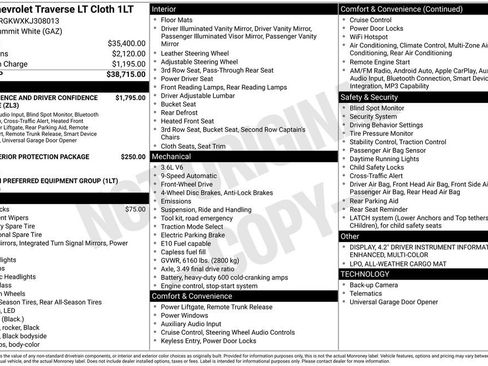 Used 2019 Chevrolet Traverse LT image 2