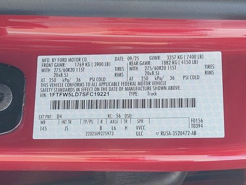 New 2025 Ford F150 Lariat w/ Equipment Group 502A High image 14