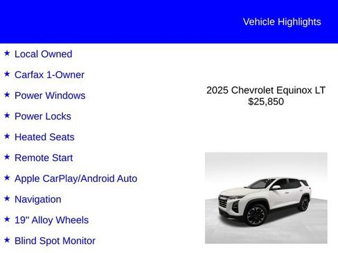 Used 2025 Chevrolet Equinox LT AWD/4WD image 2
