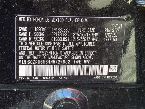 Certified 2022 Honda HR-V LX image 15
