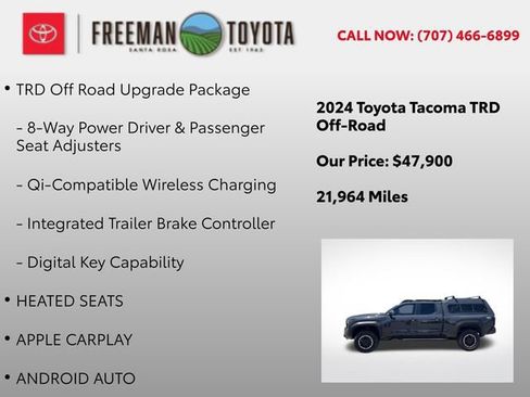 Used 2024 Toyota Tacoma TRD Off-Road w/ TRD Off Road Upgrade Package AWD/4WD image 9
