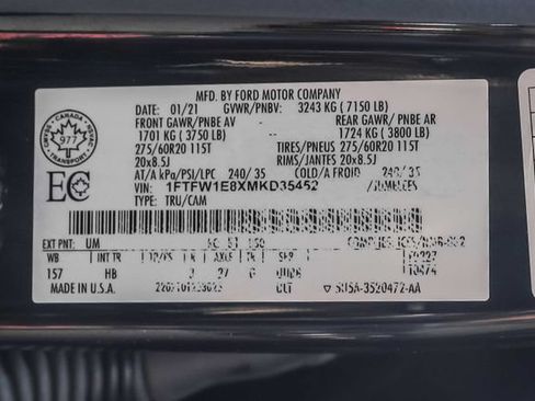 Used 2021 Ford F150 Lariat w/ Equipment Group 502A High AWD/4WD image 29