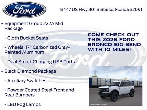 New 2026 Ford Bronco Big Bend w/ Black Diamond Package AWD/4WD image 20