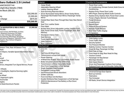 Used 2017 Subaru Outback 2.5i Limited image 5