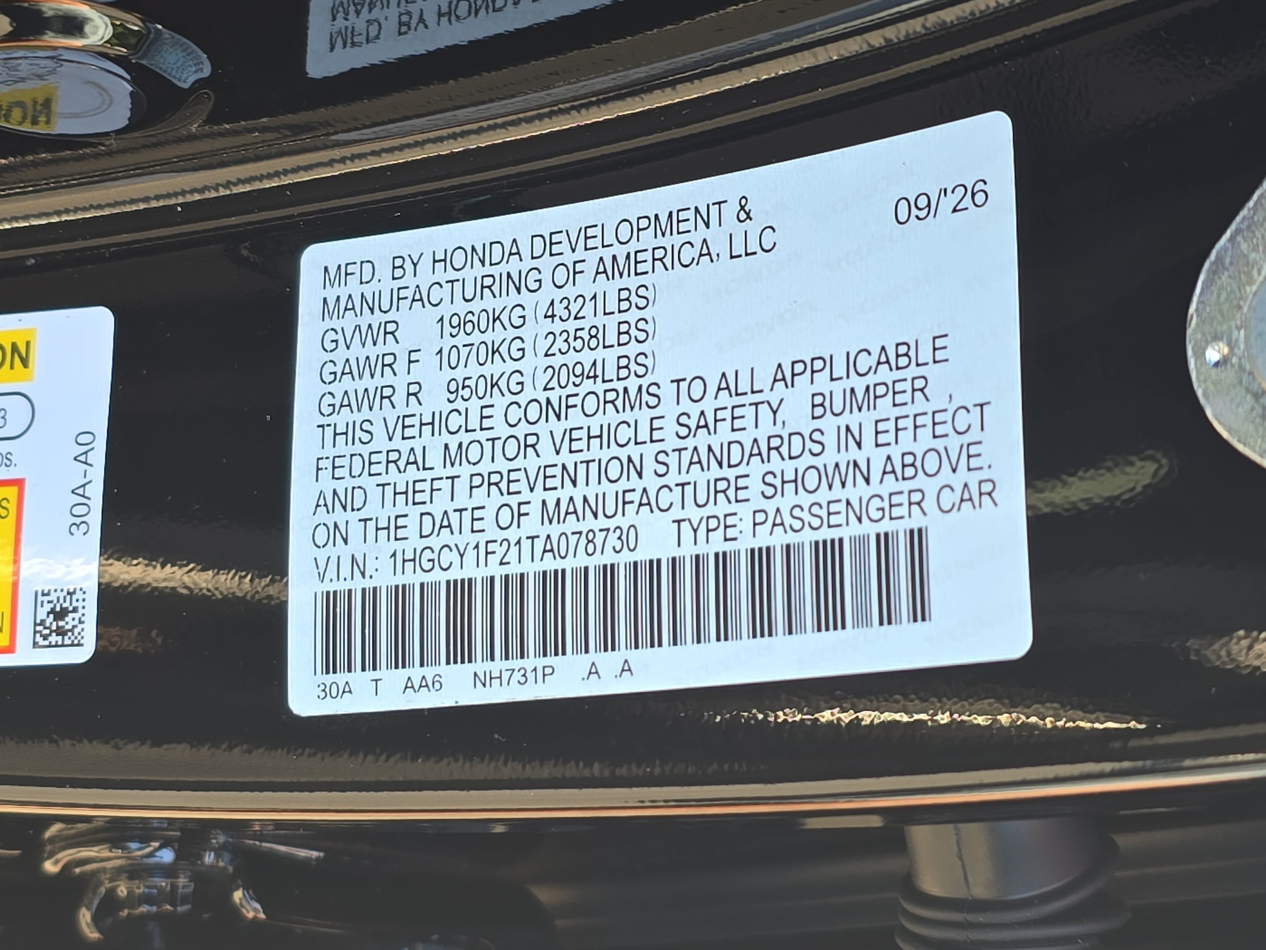 New 2026 Honda Accord SE image 33