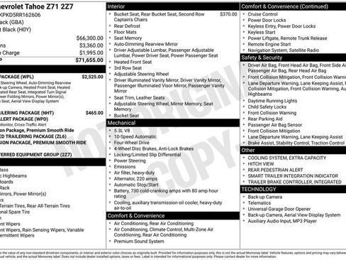 Used 2024 Chevrolet Tahoe Z71 w/ Luxury Package AWD/4WD image 6