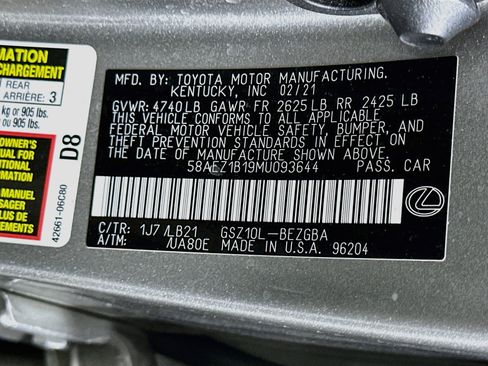 Used 2021 Lexus ES 350 w/ Accessory Package 2 FWD image 12