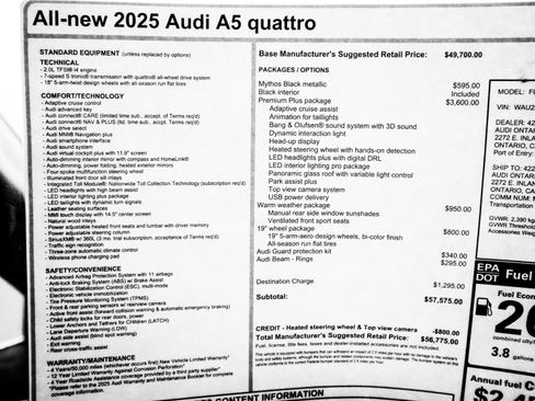 New 2025 Audi A5 2.0T Premium Plus image 32