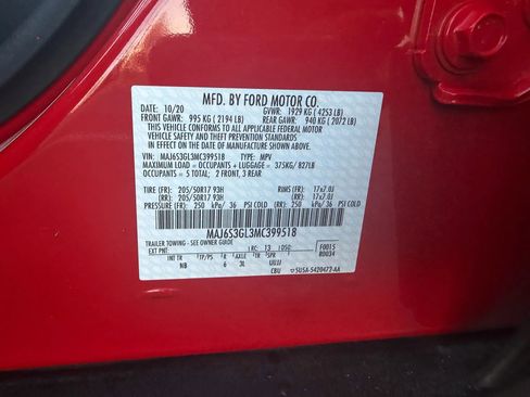 Used 2021 Ford EcoSport SE w/ SE Convenience Package AWD/4WD image 35