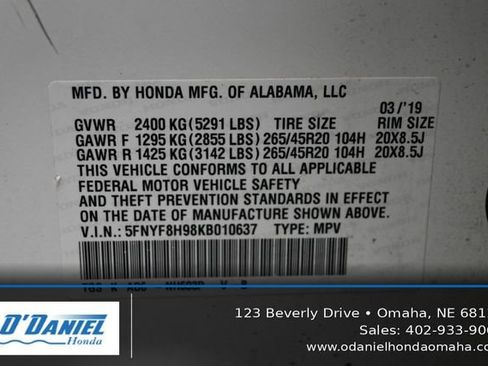 Used 2019 Honda Passport Touring image 47