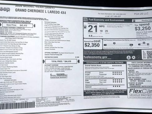 New 2026 Jeep Grand Cherokee L Laredo AWD/4WD image 22