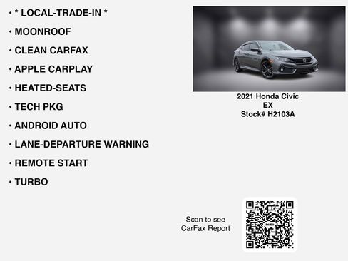 Used 2021 Honda Civic EX image 7