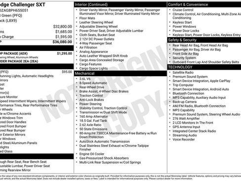 Used 2023 Dodge Challenger SXT w/ Blacktop Package RWD image 5