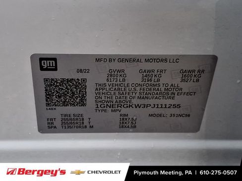 Certified 2023 Chevrolet Traverse LT w/ LPO, Floor Liner Package FWD image 29