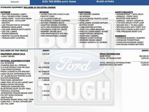 New 2026 Ford F150 Lariat w/ Equipment Group 501A Mid image 2