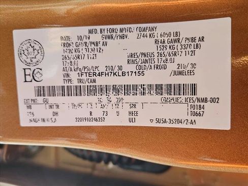 Used 2019 Ford Ranger Lariat w/ Equipment Group 501A Mid image 24