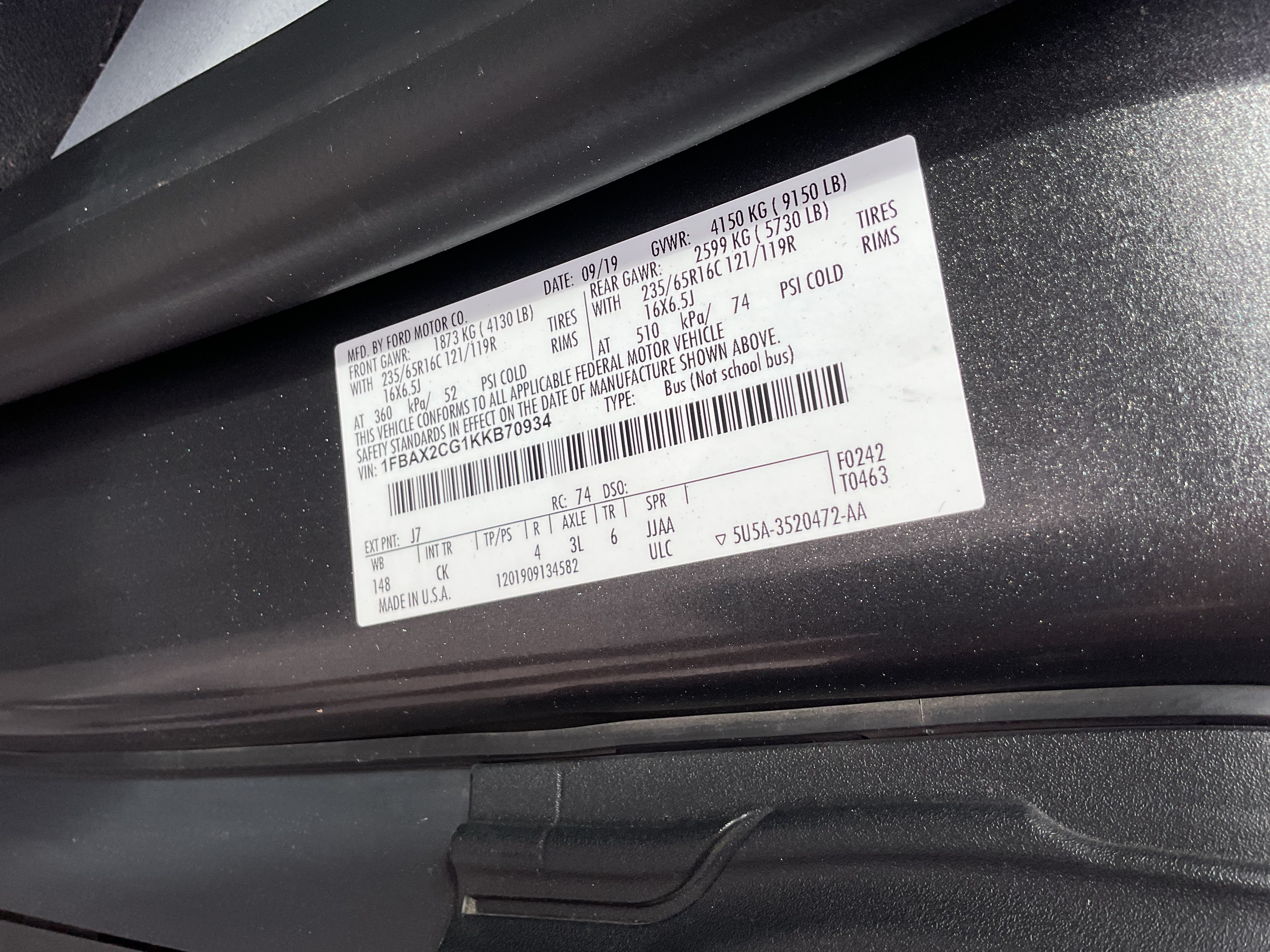 Used 2019 Ford Transit 350 XL RWD image 16