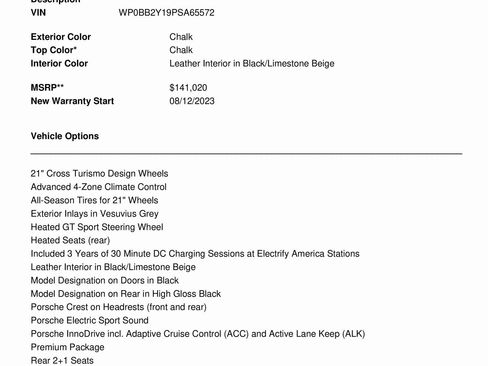 Used 2023 Porsche Taycan 4S image 84