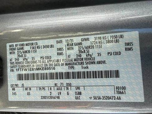 Used 2021 Ford F150 XLT w/ Equipment Group 302A High AWD/4WD image 45