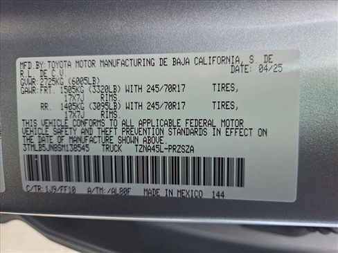 Certified 2025 Toyota Tacoma SR5 AWD/4WD image 23