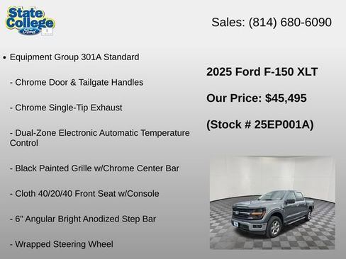 Used 2025 Ford F150 XLT w/ Equipment Group 301A Standard AWD/4WD image 6