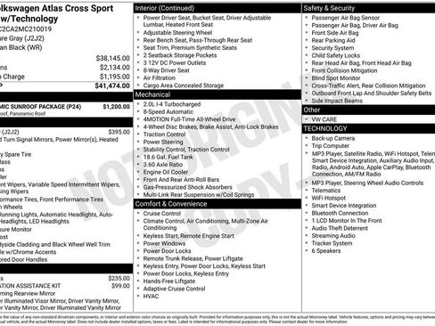 Used 2021 Volkswagen Atlas Cross Sport SE w/ Panoramic Sunroof Package AWD/4WD image 36