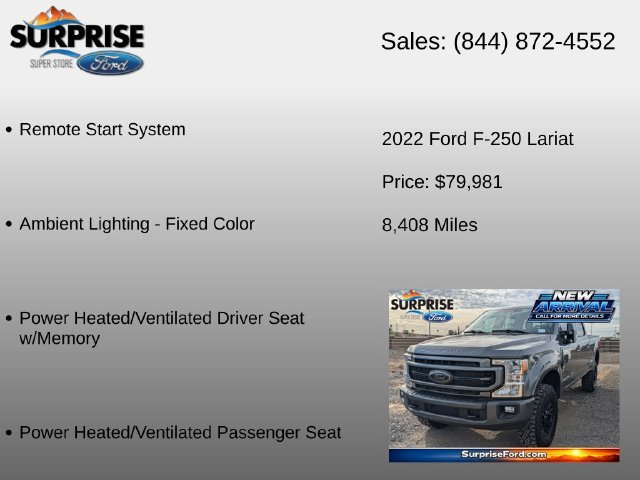 Used 2022 Ford F250 Lariat w/ Tremor Off-Road Package AWD/4WD image 18