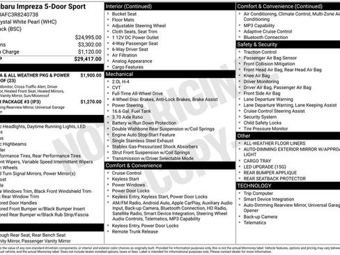 Used 2024 Subaru Impreza 2.0i Sport image 22