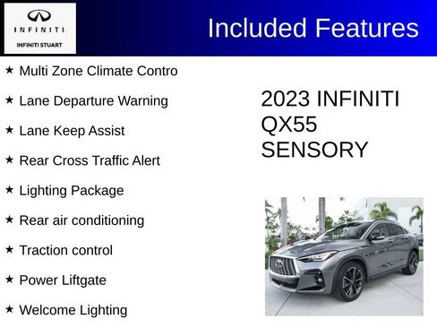 Used 2023 INFINITI QX55 Sensory w/ Lighting Package AWD/4WD image 3