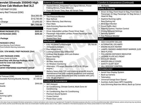 Used 2021 Chevrolet Silverado 3500 High Country w/ Z71 Off-Road Package AWD/4WD image 1