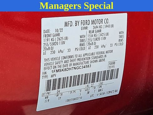 Used 2022 Ford Explorer XLT w/ Equipment Group 202A AWD/4WD image 29