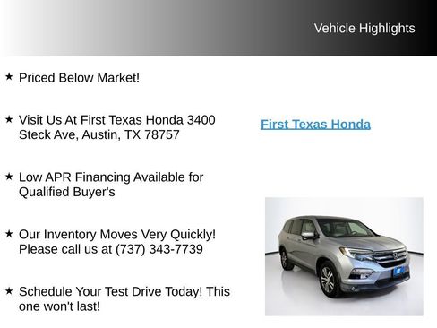 Used 2016 Honda Pilot EX-L image 9